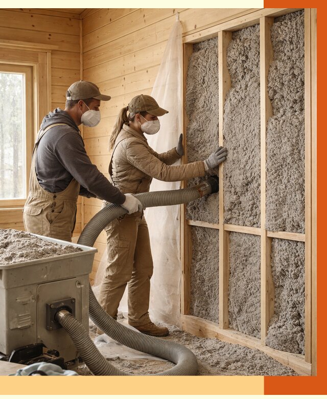 Утепление дачного дома эковатой в асбесте от 1466 руб./м2 — комплексно, ТепломастерСбс