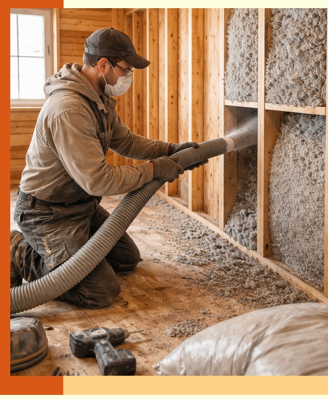 Утепление дачного дома эковатой в асбесте — быстро и надёжно