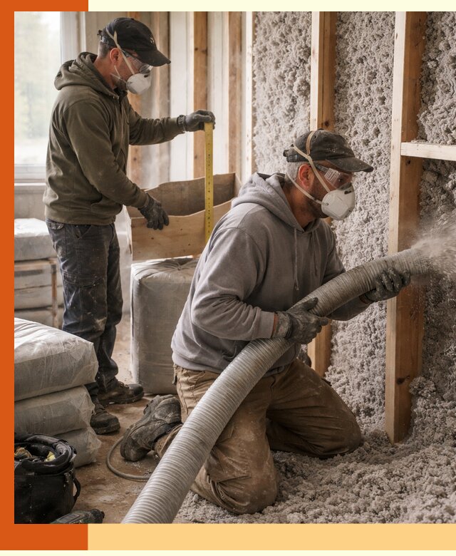 Утепление таунхауса эковатой в асбесте для максимально теплых стен