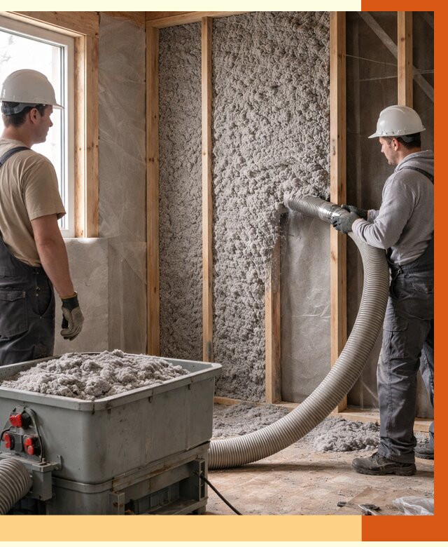 Утепление каркасного дома эковатой в асбесте от 1819 руб. | ТепломастерСбс