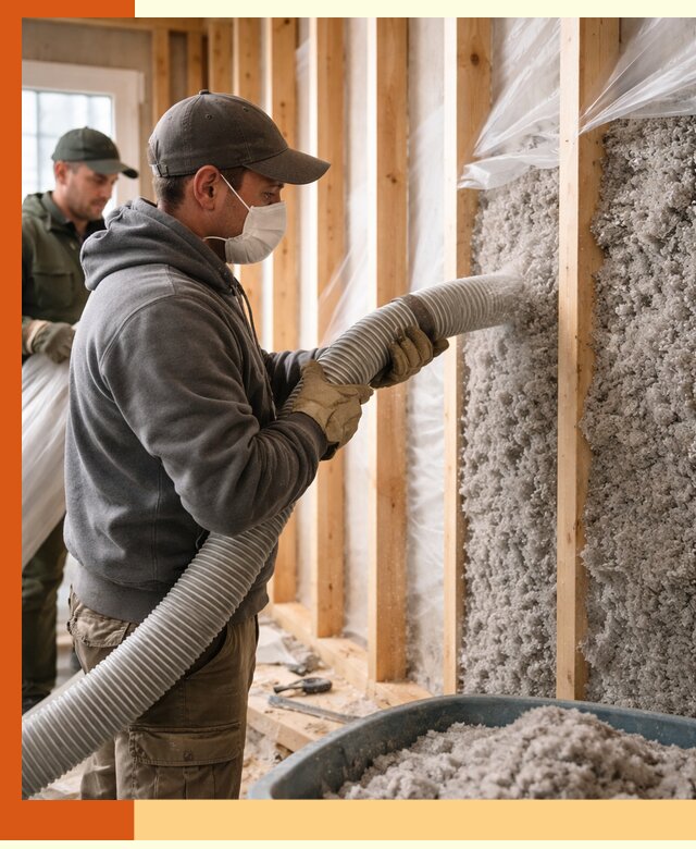 Утепление каркасного дома эковатой в асбесте — качественно и надолго