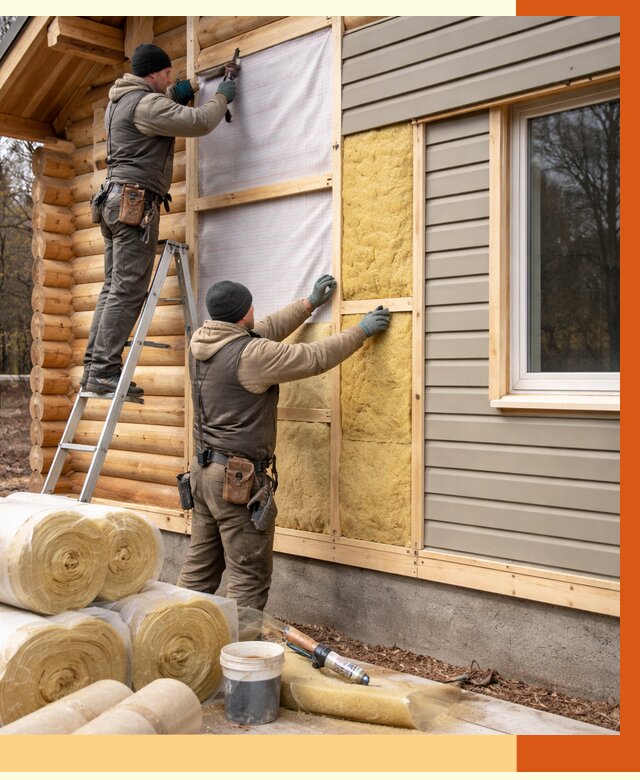 Утепление деревянного дома в асбесте от 6266 руб./м2 — заказать работы | ТепломастерСбс