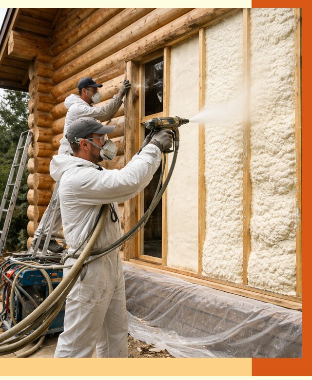 Утепление деревянного дома ППУ в асбесте от 4245 руб/м2 | ТепломастерСбс — под ключ