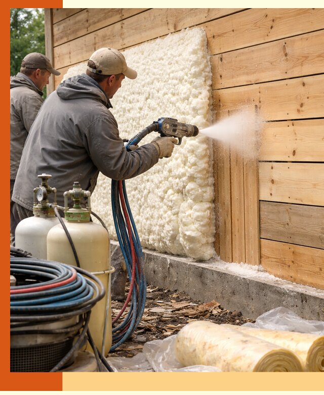 Утепление деревянного дома пенополиуретаном в асбесте