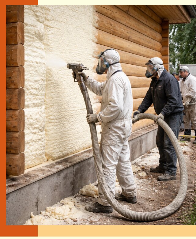 Утепление дома из бруса пенополиуретаном в асбесте