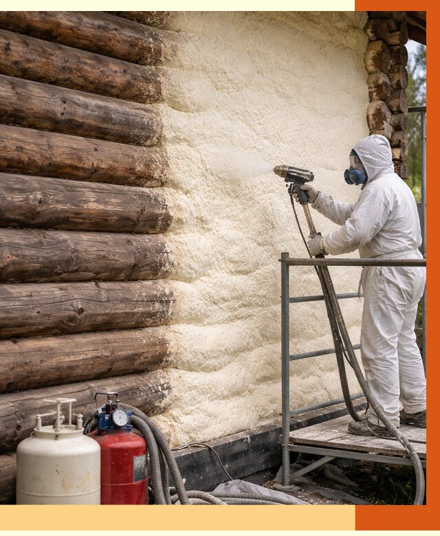 Утепление бревенчатого дома ППУ в асбесте под ключ от 6317 руб. | ТепломастерСбс