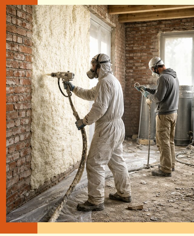 Утепление кирпичного дома пенополиуретаном в асбесте