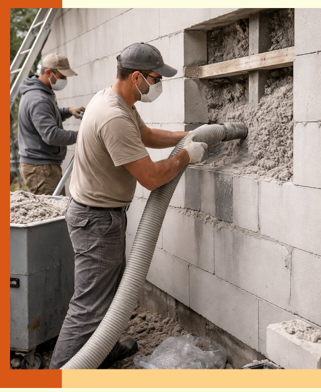 Утепление дома из газобетона эковатой в асбесте