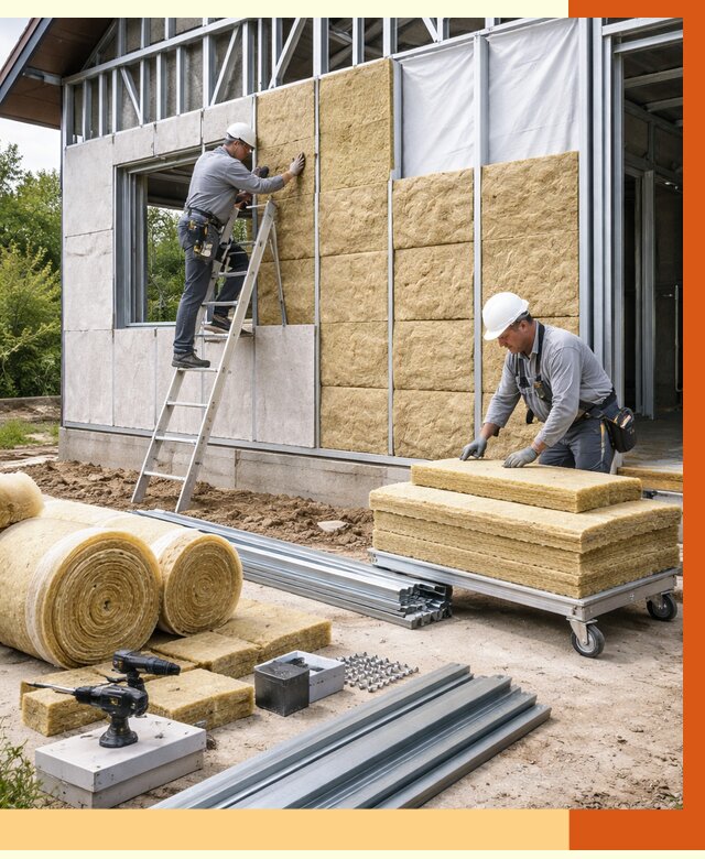 Утепление дома из ЛСТК в асбесте от 5256 руб./м² — профессионально | ТепломастерСбс