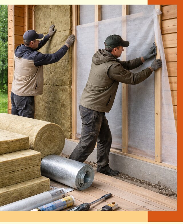 Утепление дома из двойного бруса в асбесте от 4851 руб./м² — ТепломастерСбс под ключ