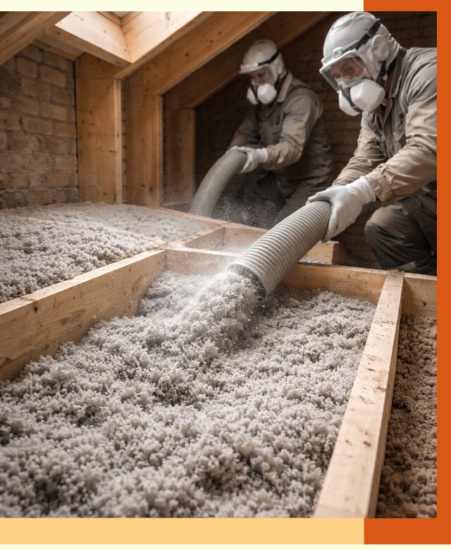 Утепление коттеджа эковатой в асбесте от 2527 руб./м² — комплексная задувка и монтаж | ТепломастерСбс