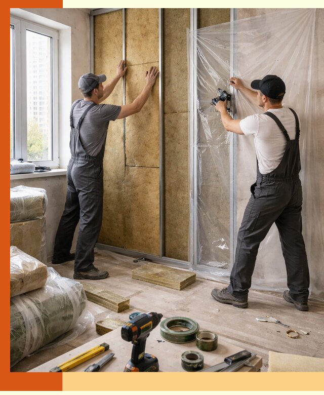 Утепление квартиры изнутри профессионально в асбесте