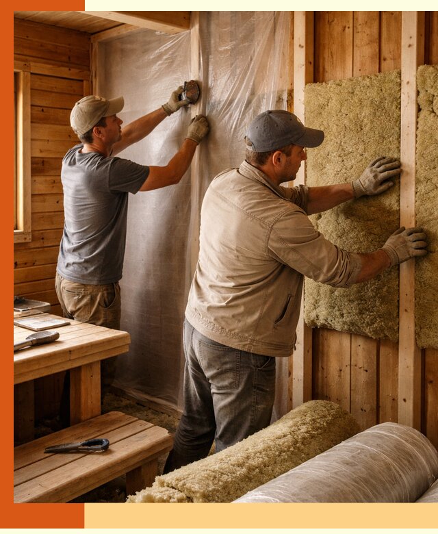 Утепление бани изнутри в асбесте качественно и недорого