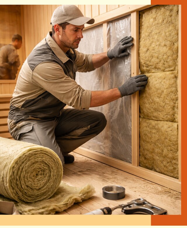 Утепление сауны изнутри в асбесте от 6570 руб. за м2 | ППУ, под ключ — ТепломастерСбс