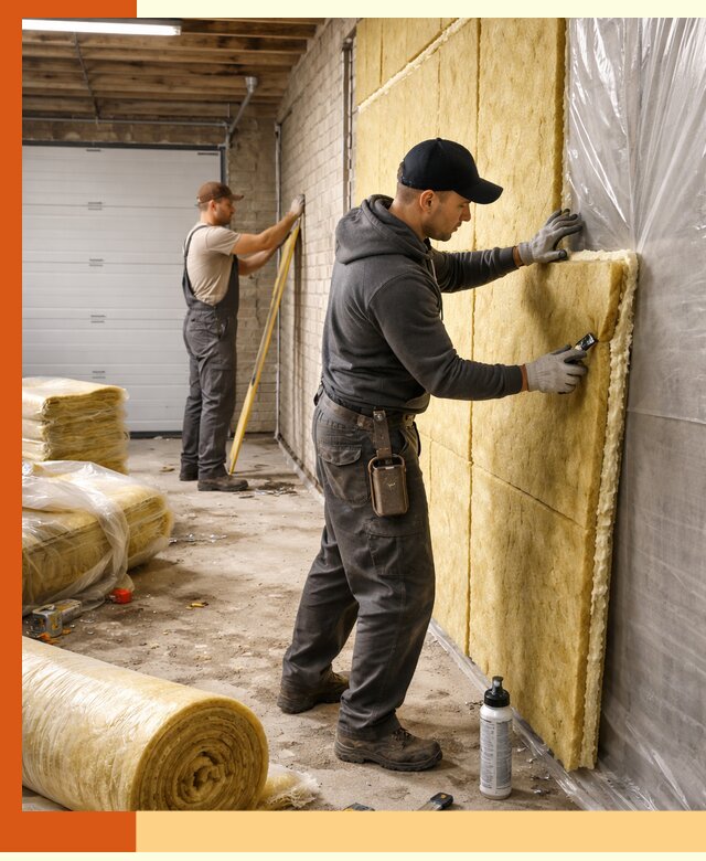 Утепление гаража под ключ в асбесте — все виды теплоизоляции