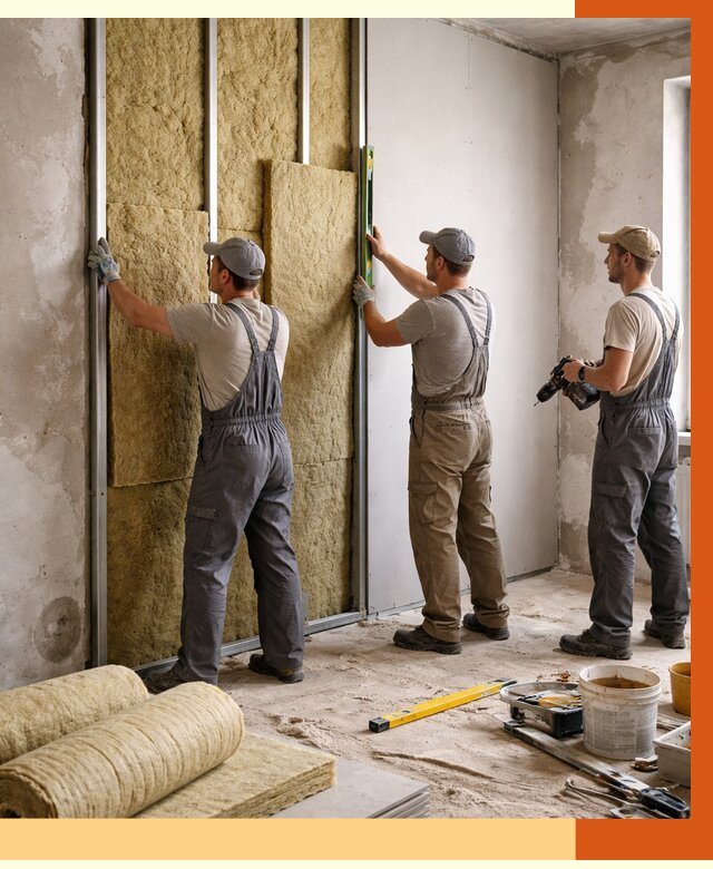 Утепление стен изнутри в асбесте от 2274 руб/м² под ключ | ТепломастерСбс