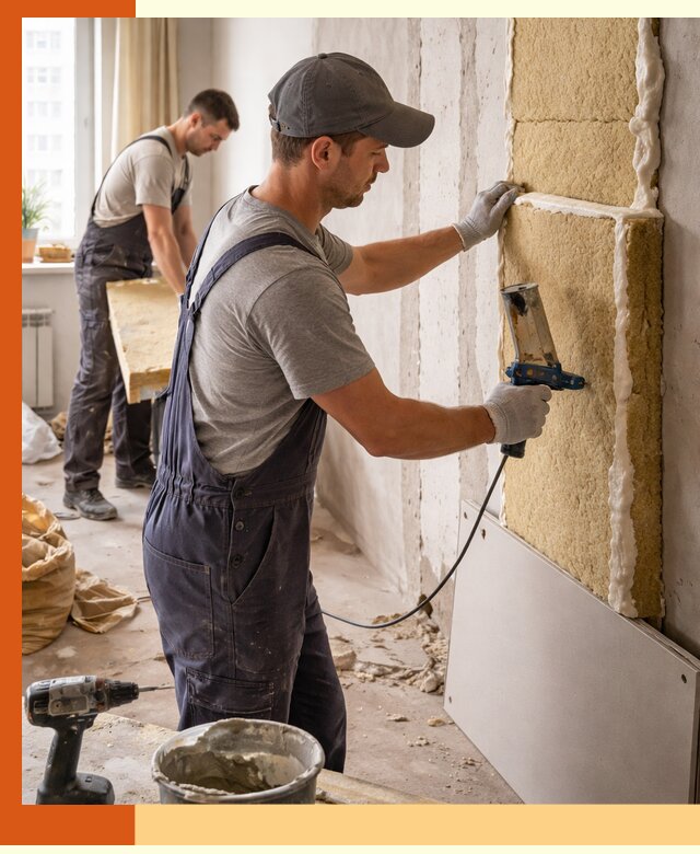 Утепление стен изнутри в асбесте — качественно и эффективно