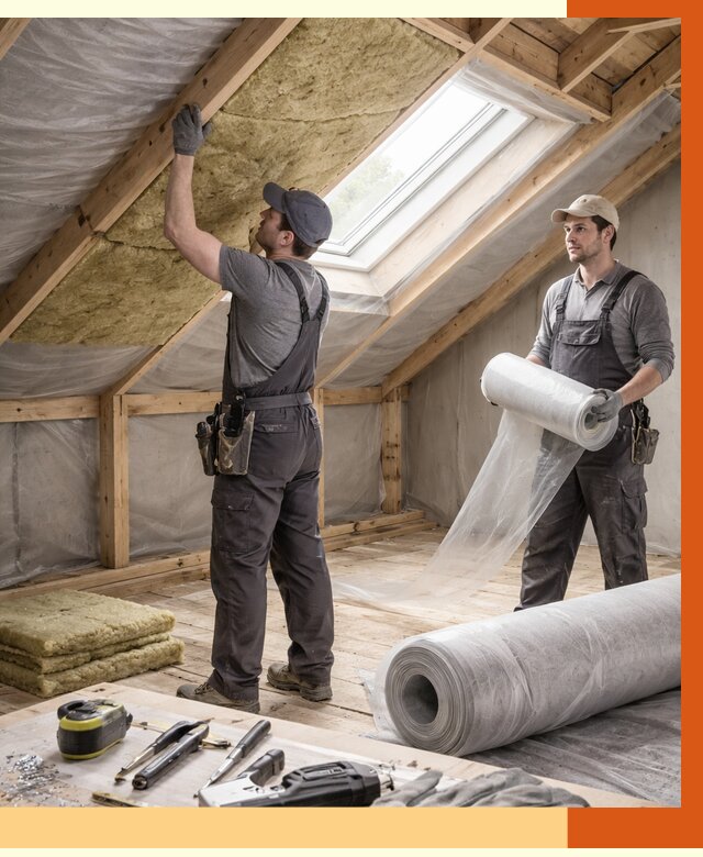 Утепление крыши изнутри мансарды в асбесте от 4245 руб./м² | ТепломастерСбс