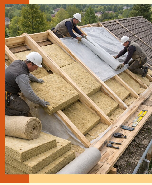 Утепление скатной крыши в асбесте качественно и надёжно