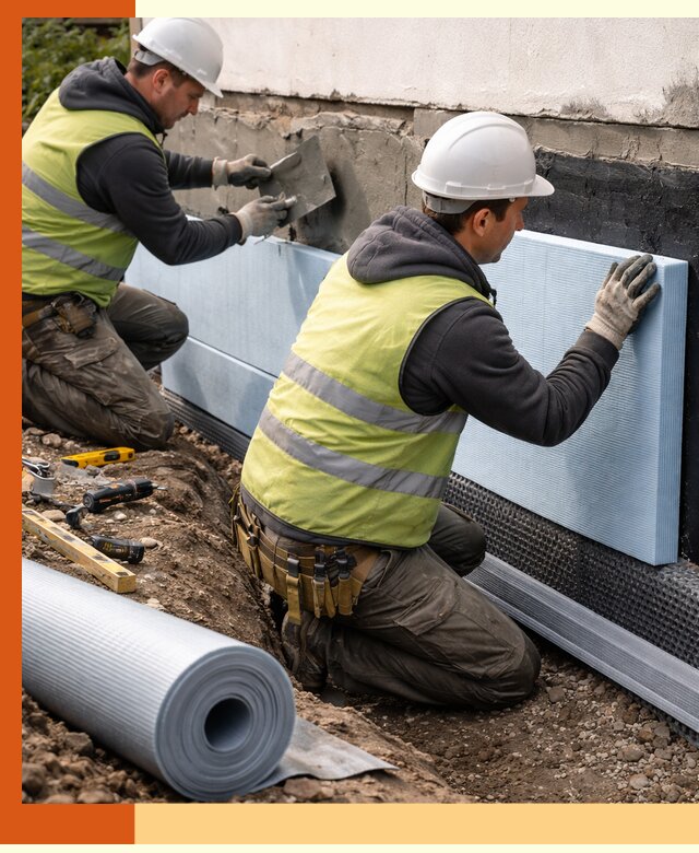 Утепление фундамента снаружи в асбесте — профессиональная теплоизоляция