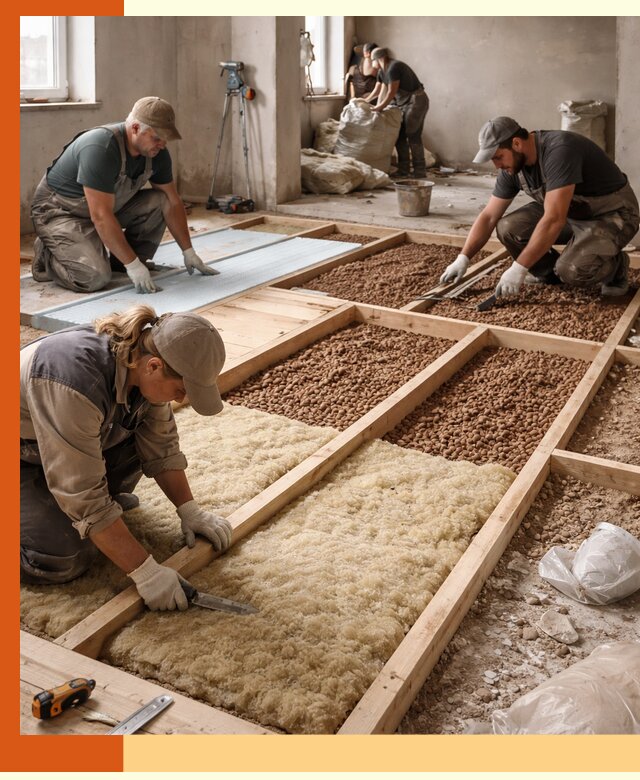 Утепление перекрытий жилых и промышленных зданий в асбесте