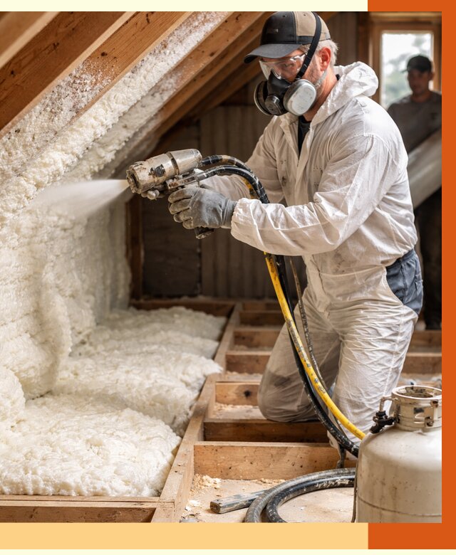 Утепление чердака ППУ в асбесте от 8712 руб./м2 — услуга под ключ | ТепломастерСбс