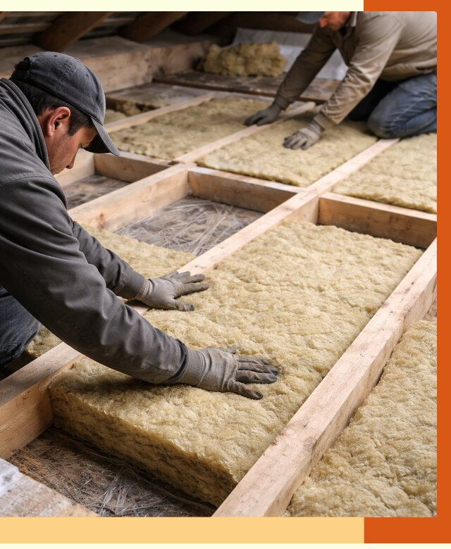 Утепление чердака минватой в асбесте от 3537 руб/м2 под ключ | ТепломастерСбс