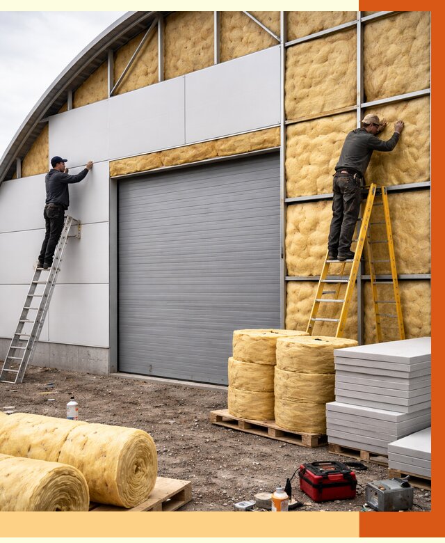 Утепление ангара пенополиуретаном в асбесте от 7277 руб./м² — комплекс от ТепломастерСбс