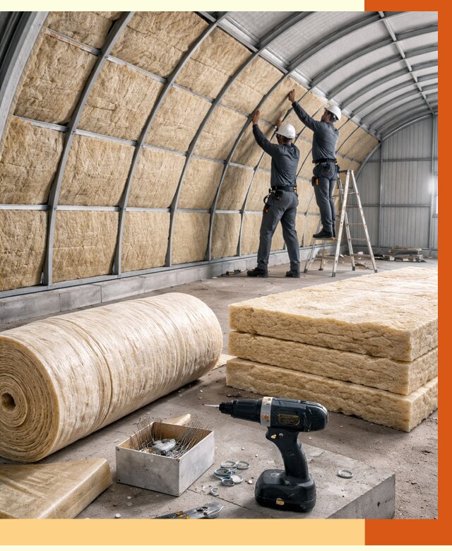 Утепление арочного ангара в асбесте от 3234 руб./м2 под ключ | ТепломастерСбс