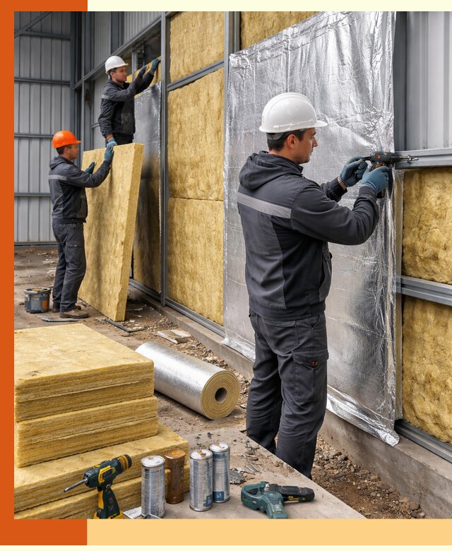 Утепление металлического ангара профессионально в асбесте