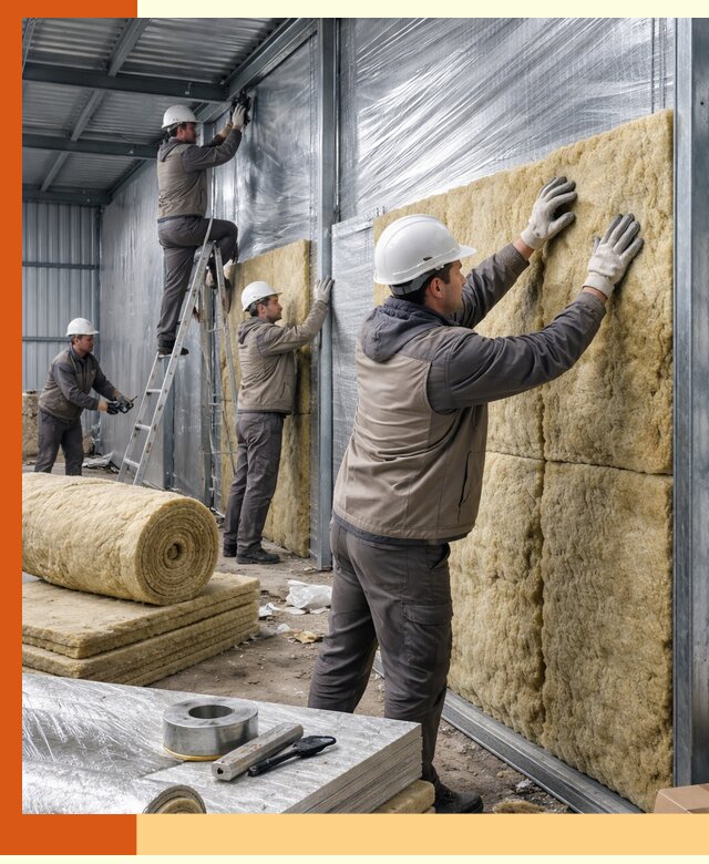 Утепление металлического склада в асбесте: теплоизоляция и герметизация