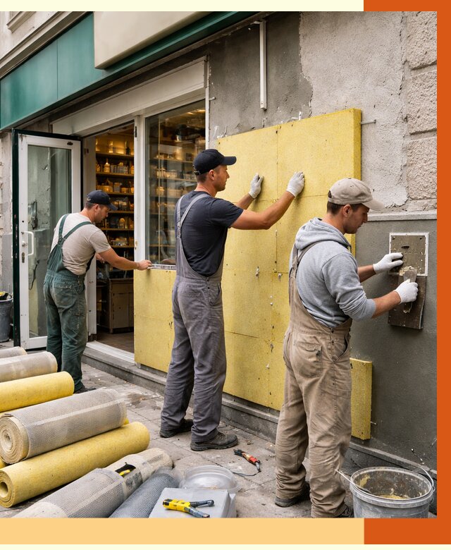 Утепление магазина в асбесте от 4548 руб/м2 — цена, стены и снаружи | ТепломастерСбс