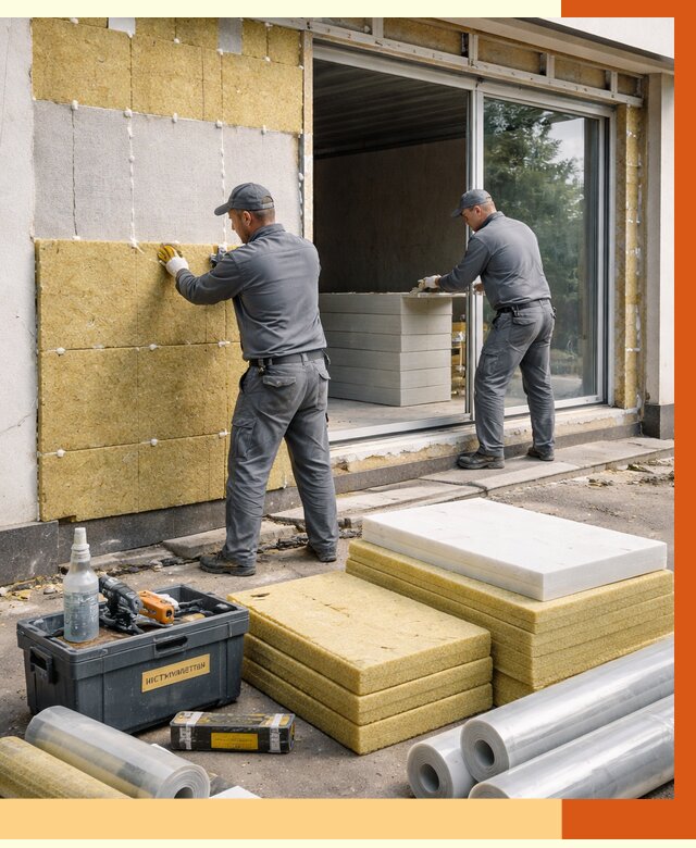 Утепление торгового павильона в асбесте от 14655 руб./м² под ключ | ТепломастерСбс