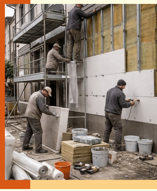 Утепление гостиницы под ключ в асбесте с гарантией качества