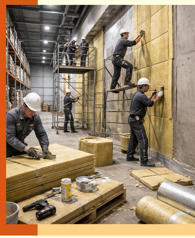 Утепление логистического центра в асбесте качественно и экономично