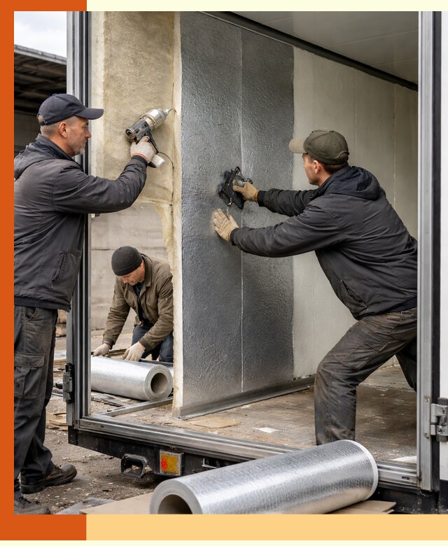 Утепление холодильного кузова в асбесте — монтаж и теплоизоляция