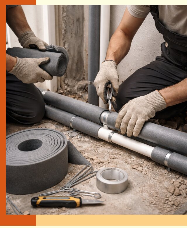 Утепление труб водоснабжения в асбесте — монтаж и защита сети