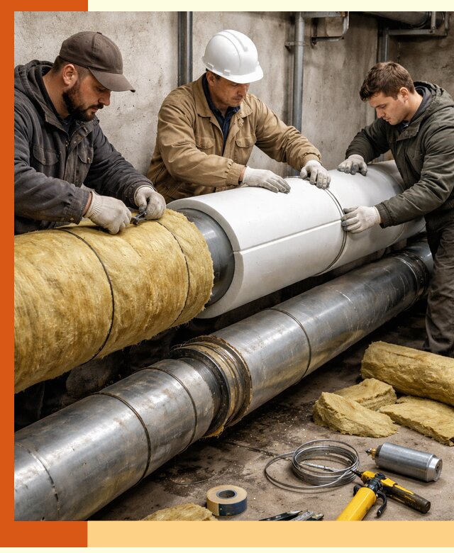 Утепление трубопровода в асбесте с гарантией энергоэффективности