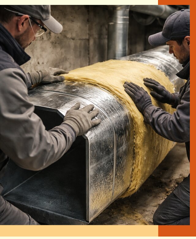 Утепление воздуховодов в асбесте от 4245 руб. — теплоизоляция вентиляции | ТепломастерСбс