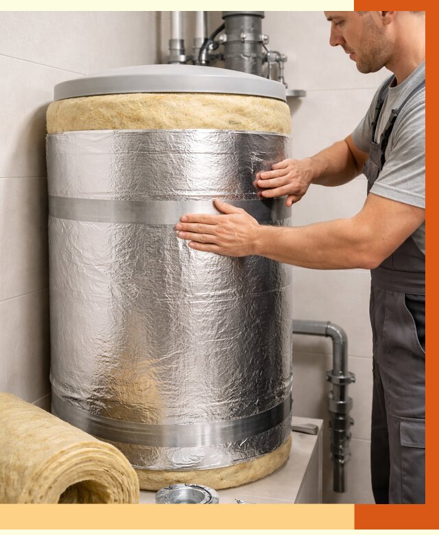 Утепление бойлера в асбесте от 4548 руб. под ключ | Утепление ППУ | ТепломастерСбс