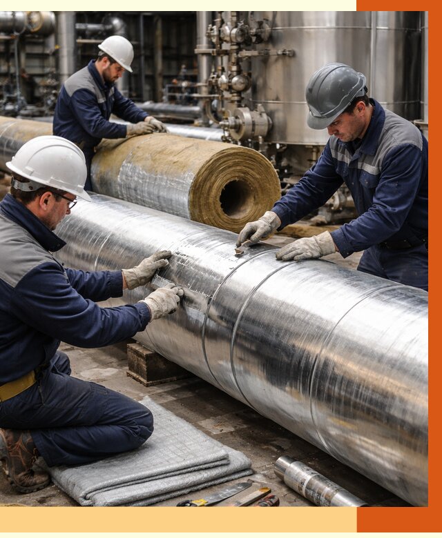 Утепление технологического оборудования в асбесте от 4245 руб. за м2 | ТепломастерСбс