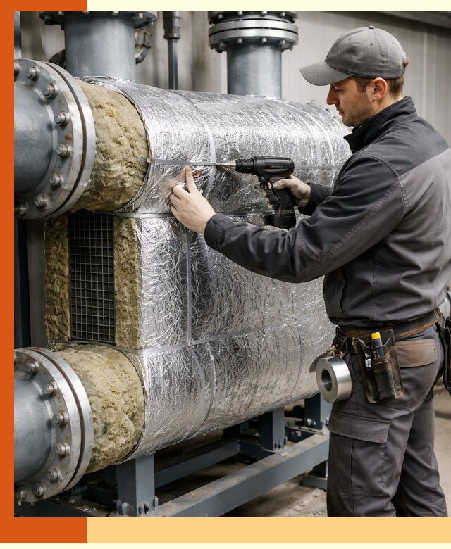 Утепление теплообменника в асбесте — профессиональная теплоизоляция оборудования