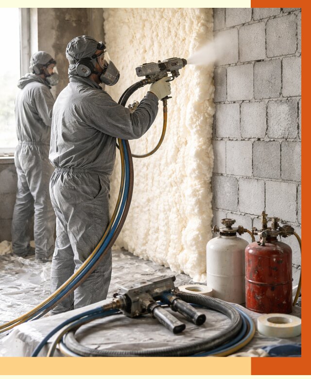 Утепление блочной стены ППУ в асбесте от 4295 руб./м² — ТепломастерСбс