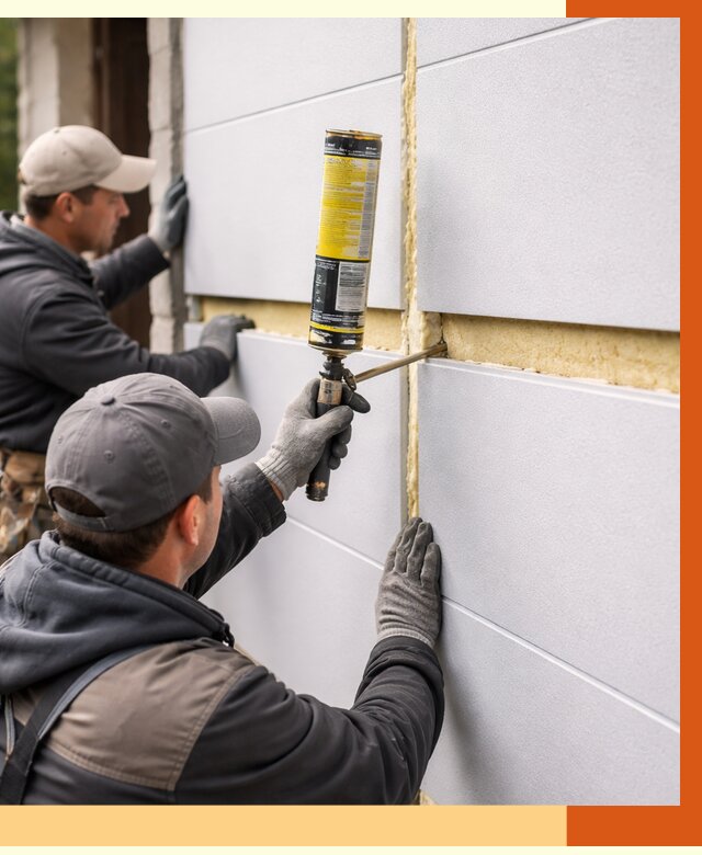 Утепление сэндвич панелей ППУ в асбесте от 4245 руб. за м2 | ТепломастерСбс