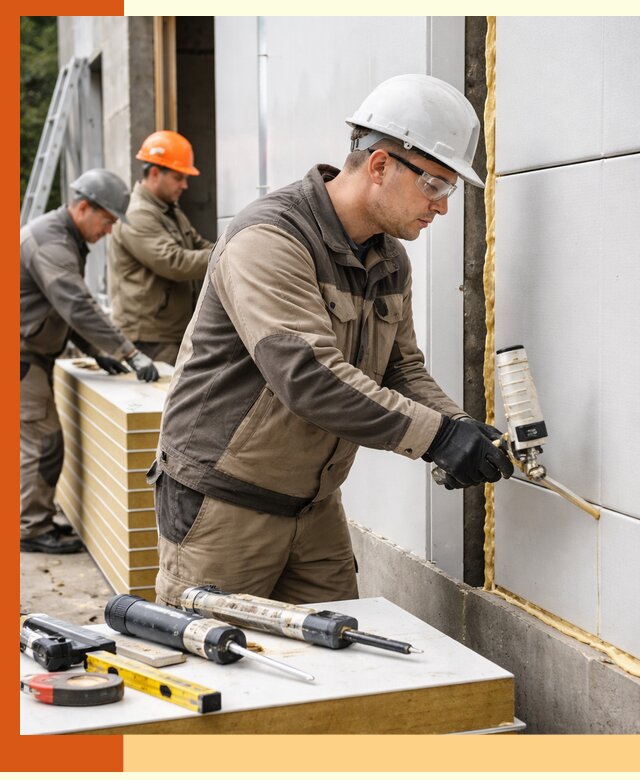Утепление сэндвич-панелей пенополиуретаном в асбесте
