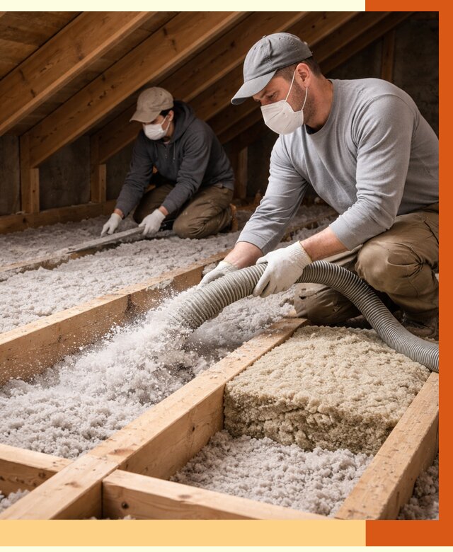 Заполнение полостей чердачного перекрытия в асбесте от 4548 руб. | ТепломастерСбс