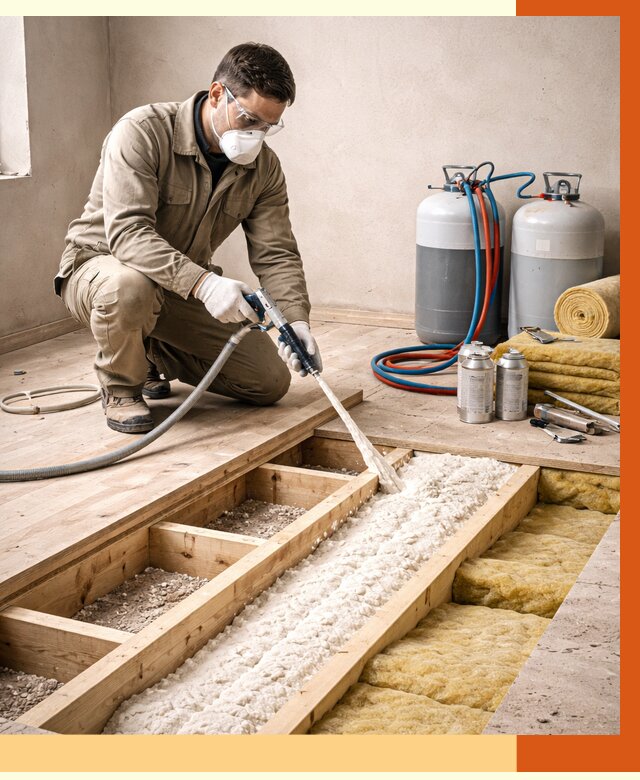 Заполнение полостей межэтажного перекрытия в асбесте от 4245 руб. | ТепломастерСбс