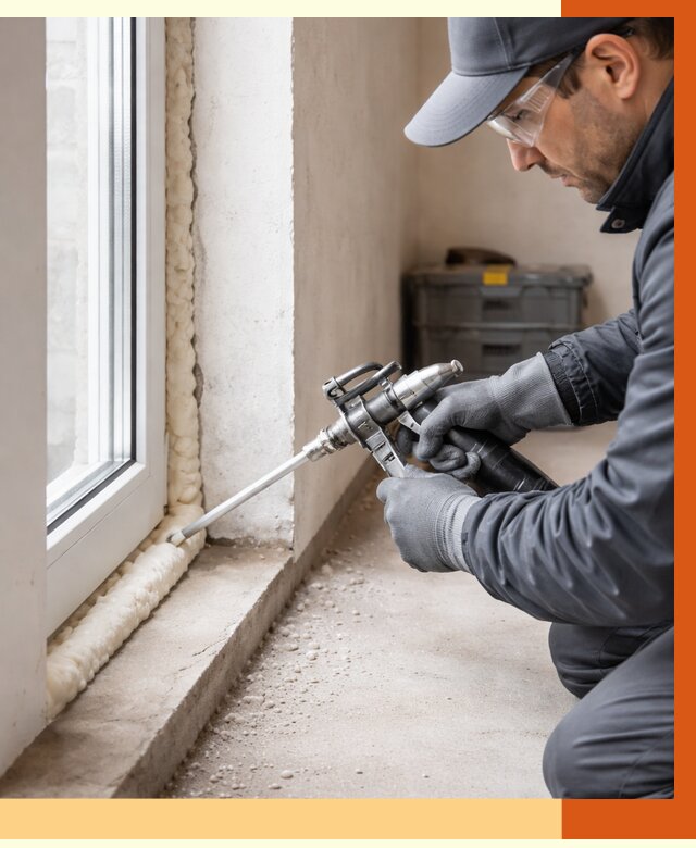 Герметизация стыков ППУ в асбесте от 1668 руб. за м2 — утепление примыканий под ключ | ТепломастерСбс