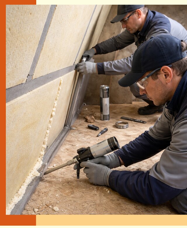 Герметизация стыков ППУ в асбесте — надежное уплотнение швов