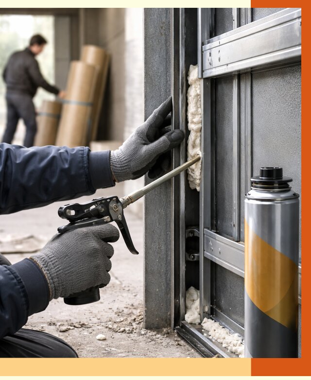 Заполнение пустот ворот в асбесте от 4548 руб. — заливка ППУ, утепление под ключ | ТепломастерСбс